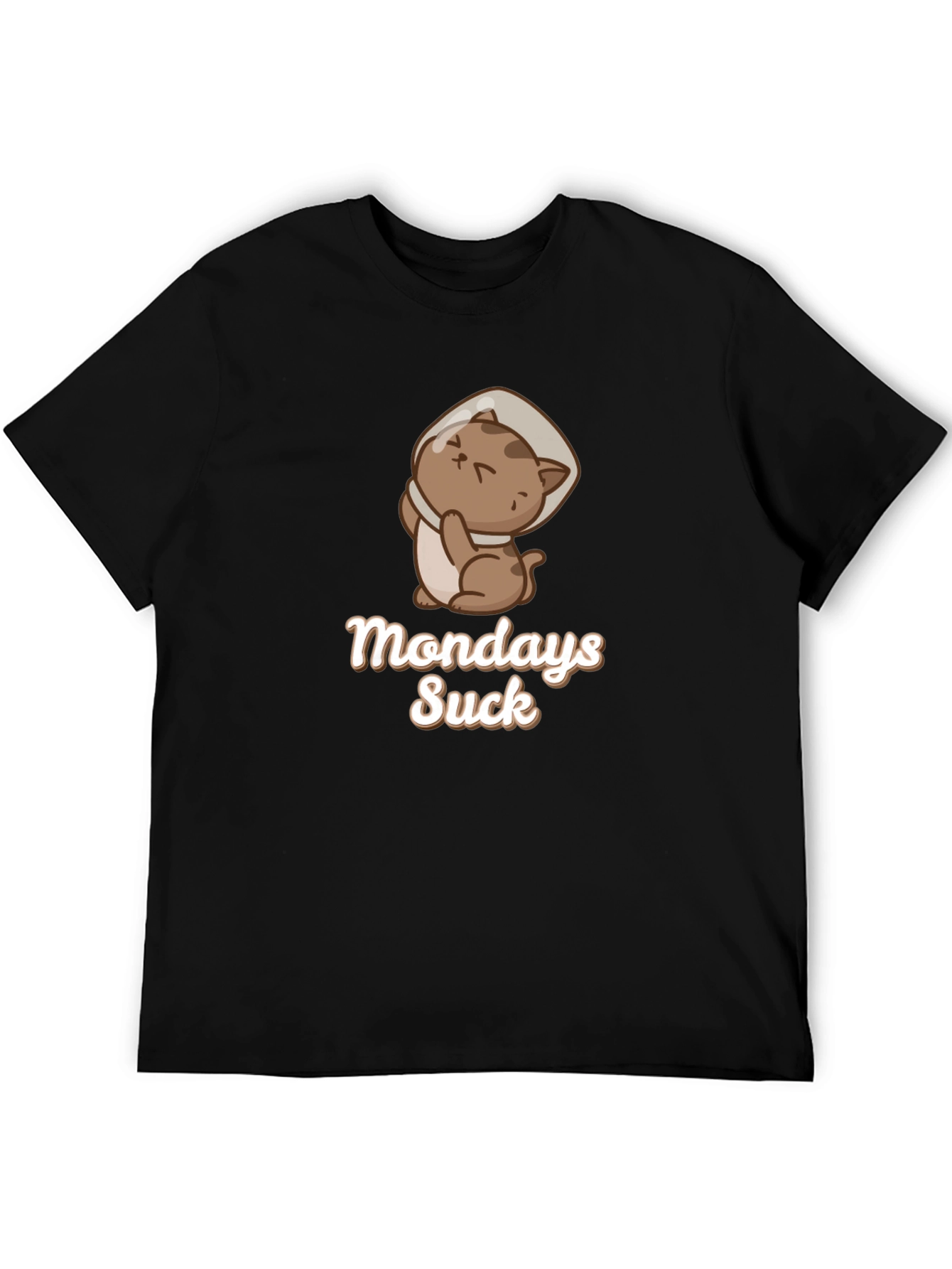 Mondays Suck Funny Cat Cone T-Shirt