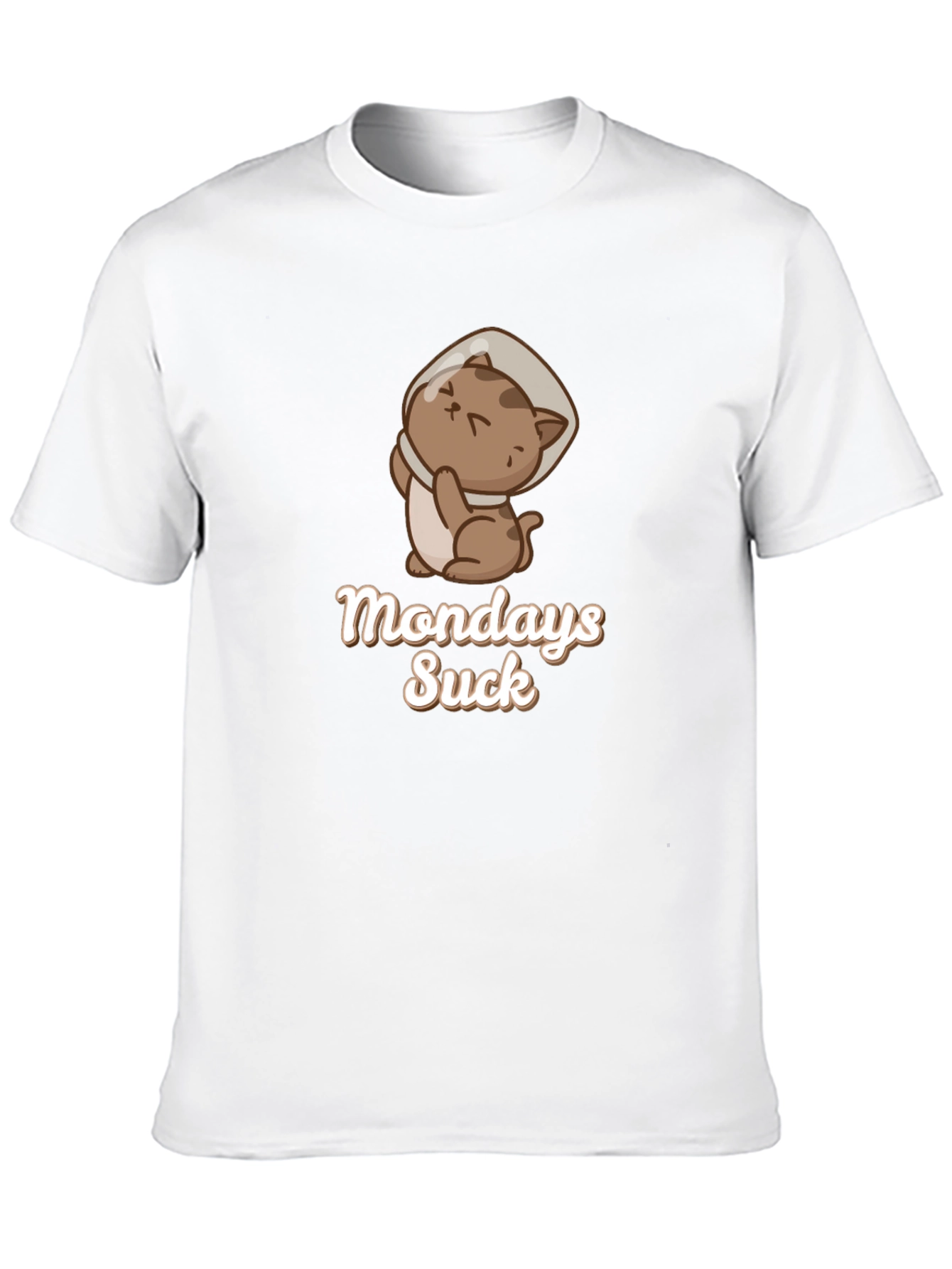 Mondays Suck Funny Cat Cone T-Shirt
