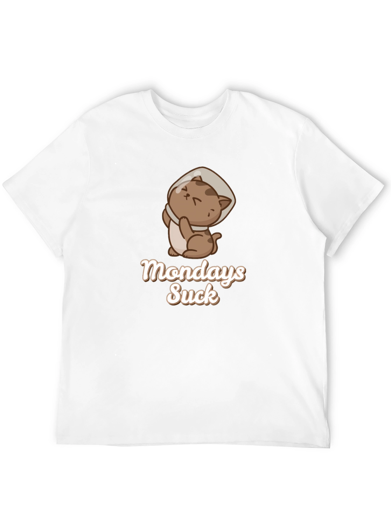 Mondays Suck Funny Cat Cone T-Shirt