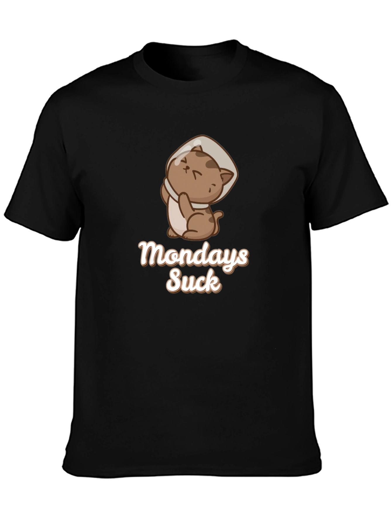 Mondays Suck Funny Cat Cone T-Shirt