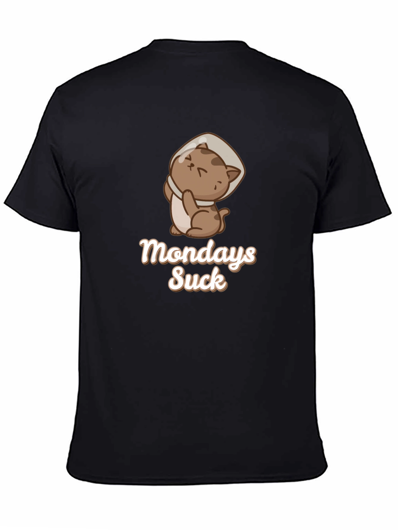 Mondays Suck Funny Cat Cone T-Shirt