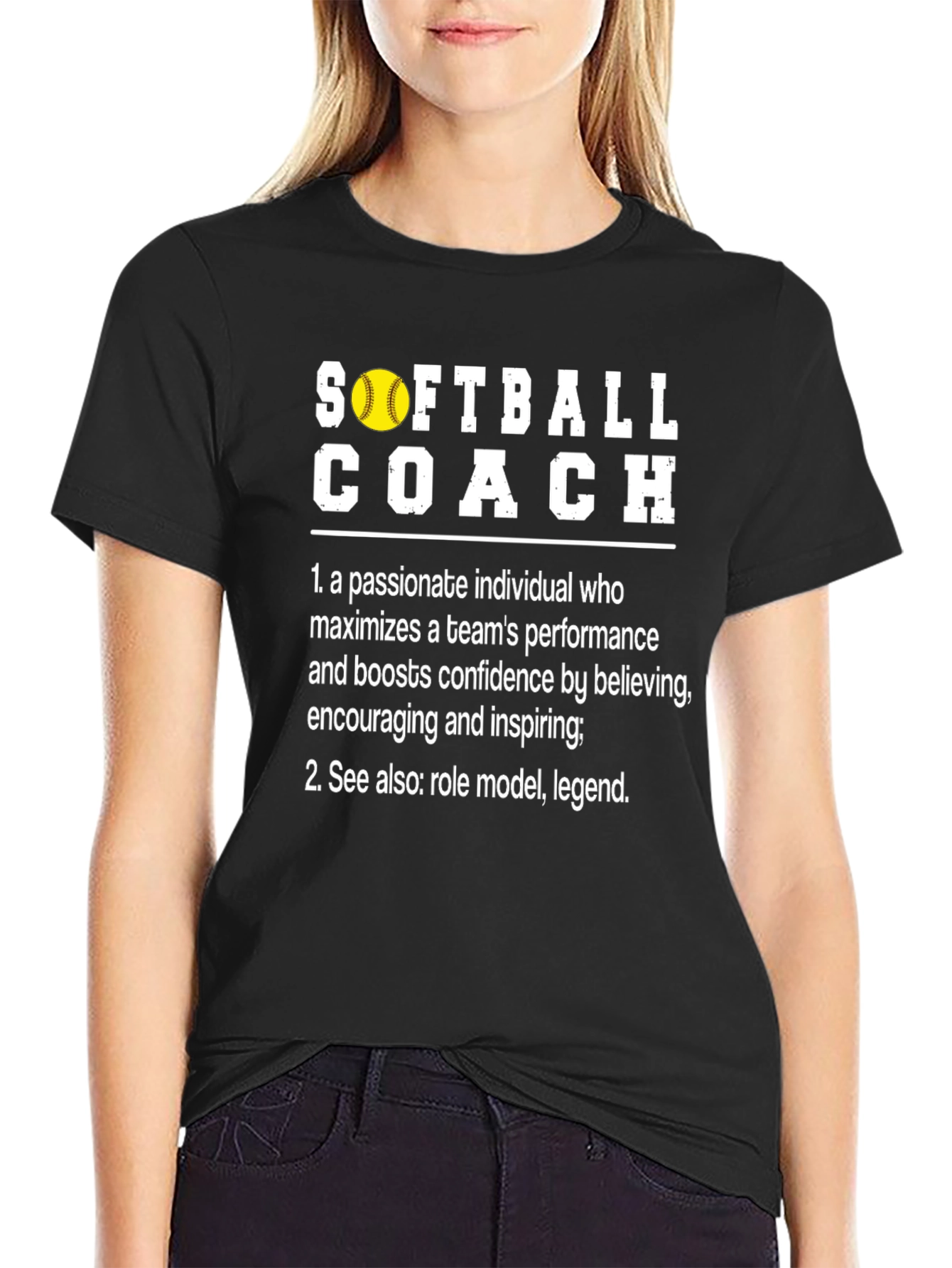 Softball Coach Definition T-Shirt - Passionate Role Model