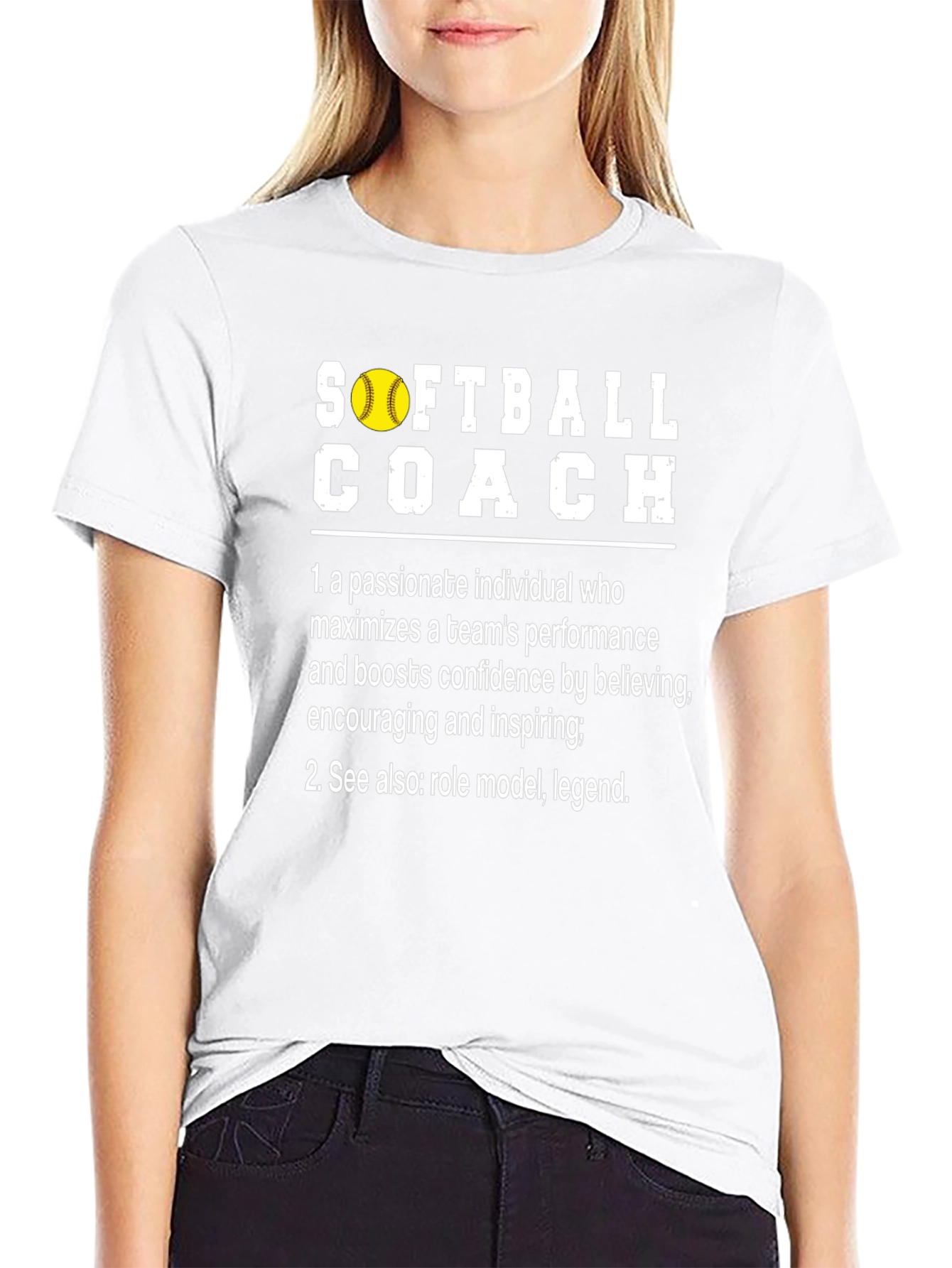 Softball Coach Definition T-Shirt - Passionate Role Model