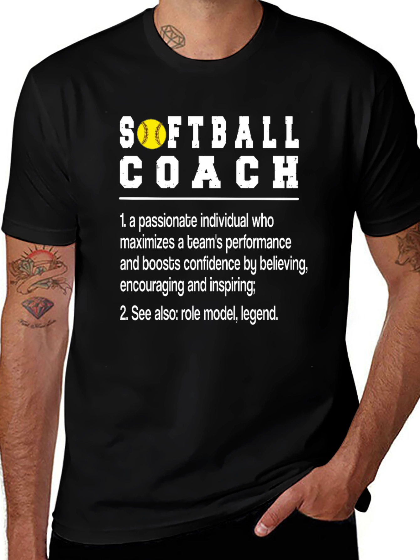 Softball Coach Definition T-Shirt - Passionate Role Model