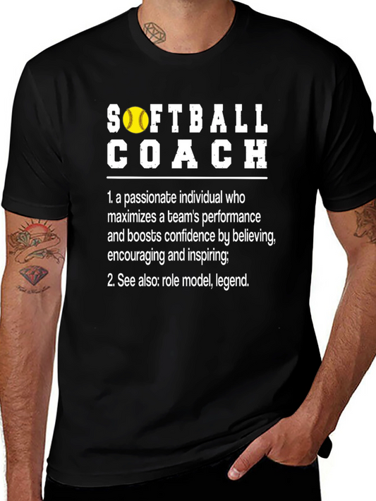 Softball Coach Definition T-Shirt - Passionate Role Model