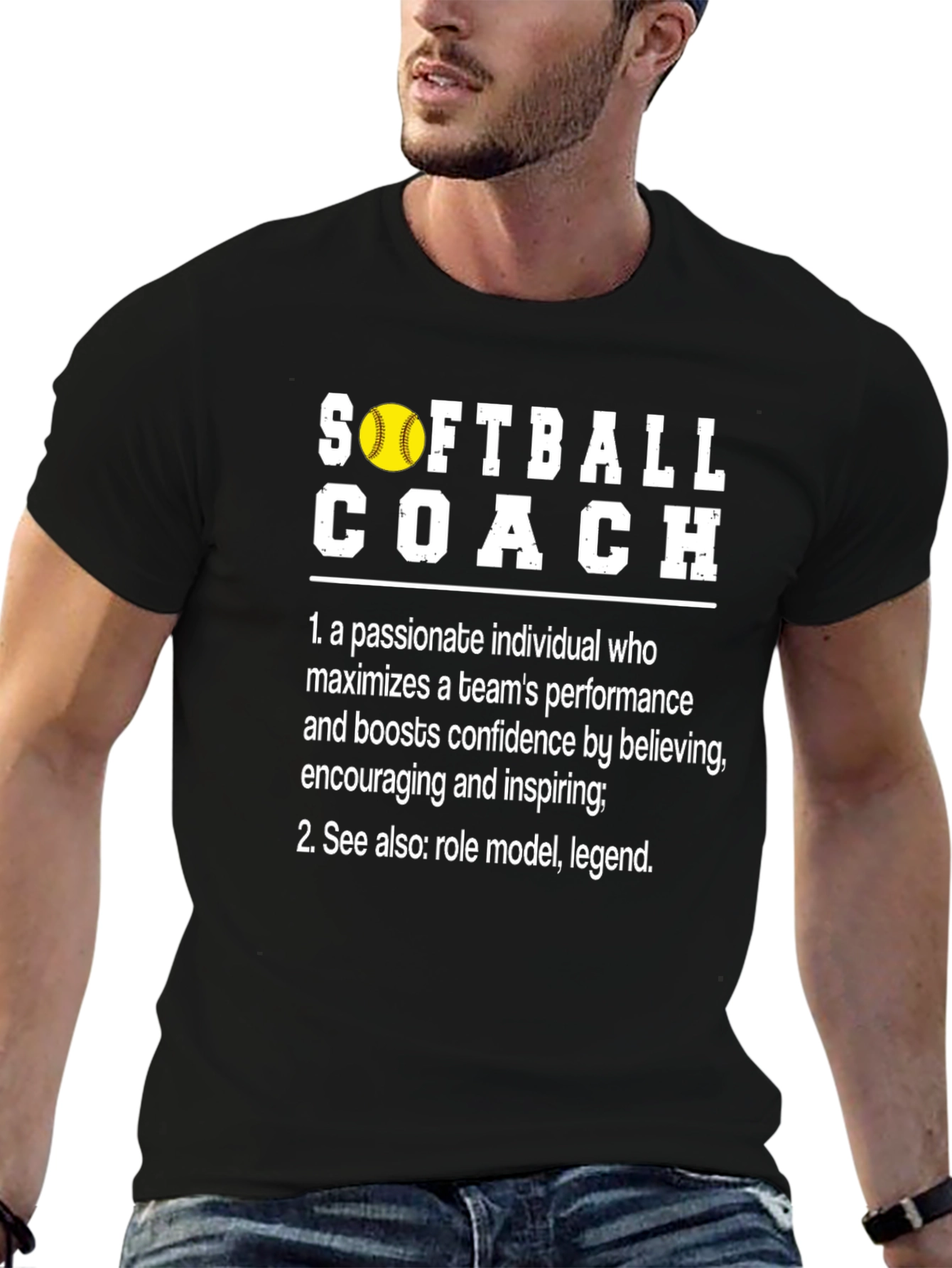 Softball Coach Definition T-Shirt - Passionate Role Model