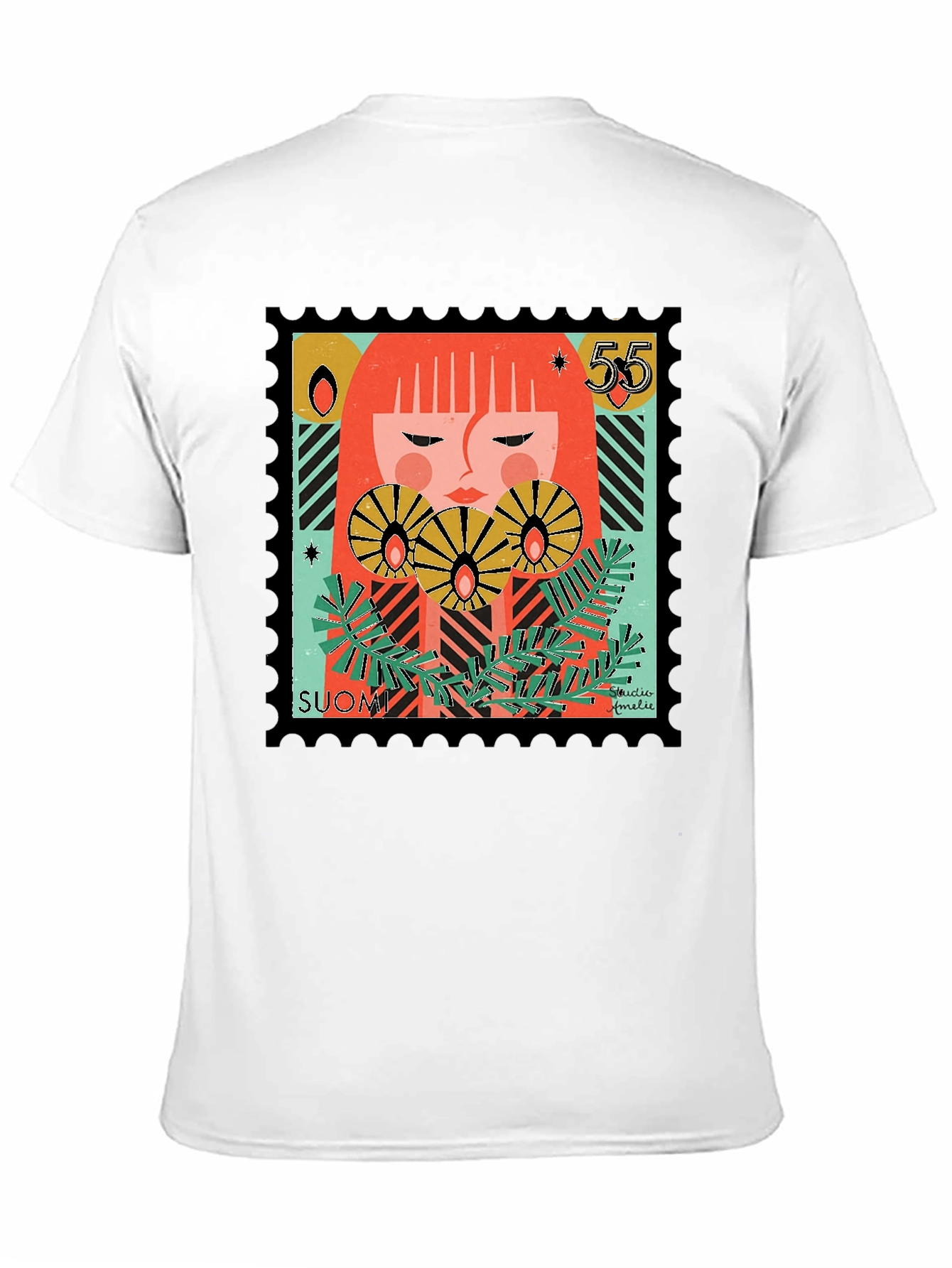 Artistic Stamp Design Graphic Tee