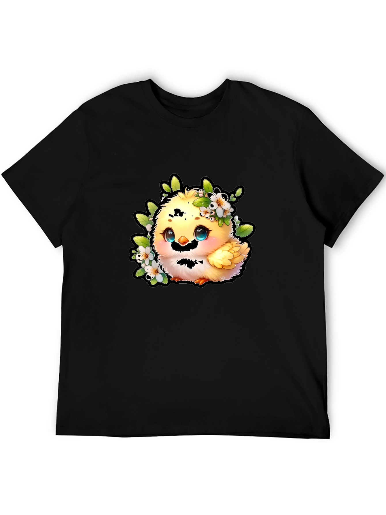 Cute Chick Graphic Tee - Black Cotton Shirt