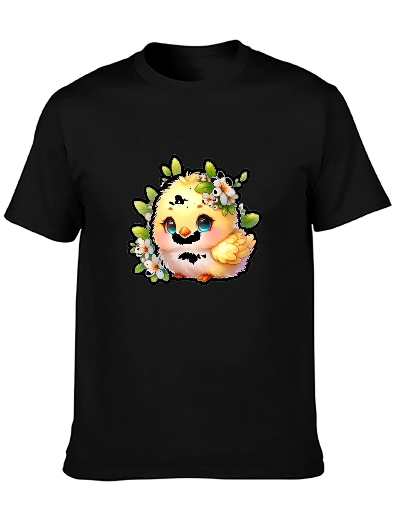 Cute Chick Graphic Tee - Black Cotton Shirt