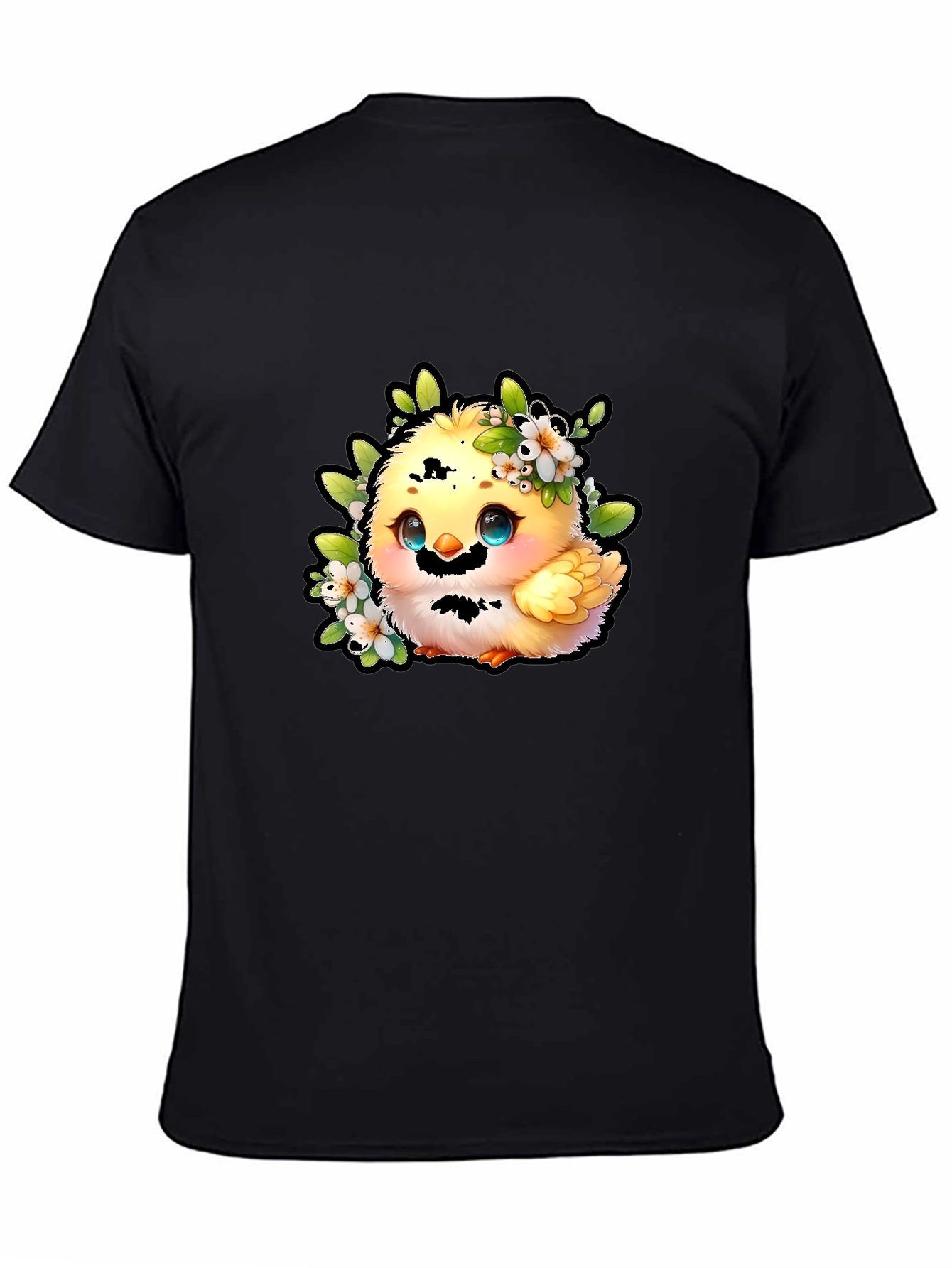 Cute Chick Graphic Tee - Black Cotton Shirt