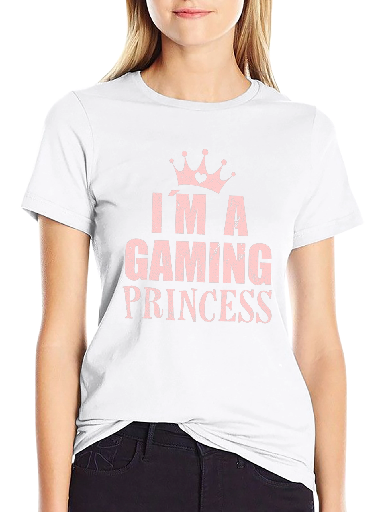 Im A Gaming Princess T-Shirt Crown Black Cotton Tee