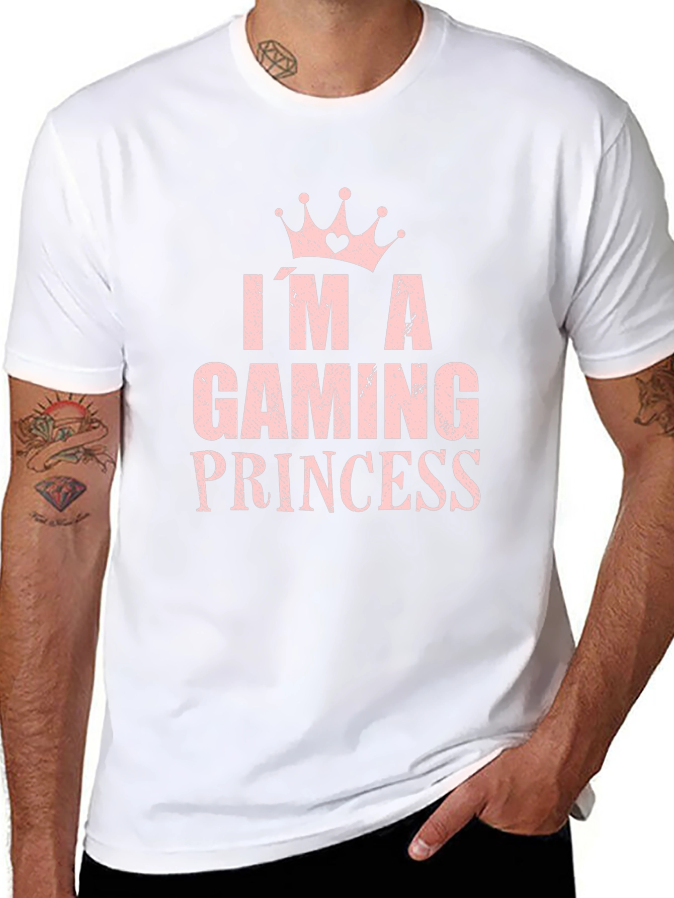 Im A Gaming Princess T-Shirt Crown Black Cotton Tee