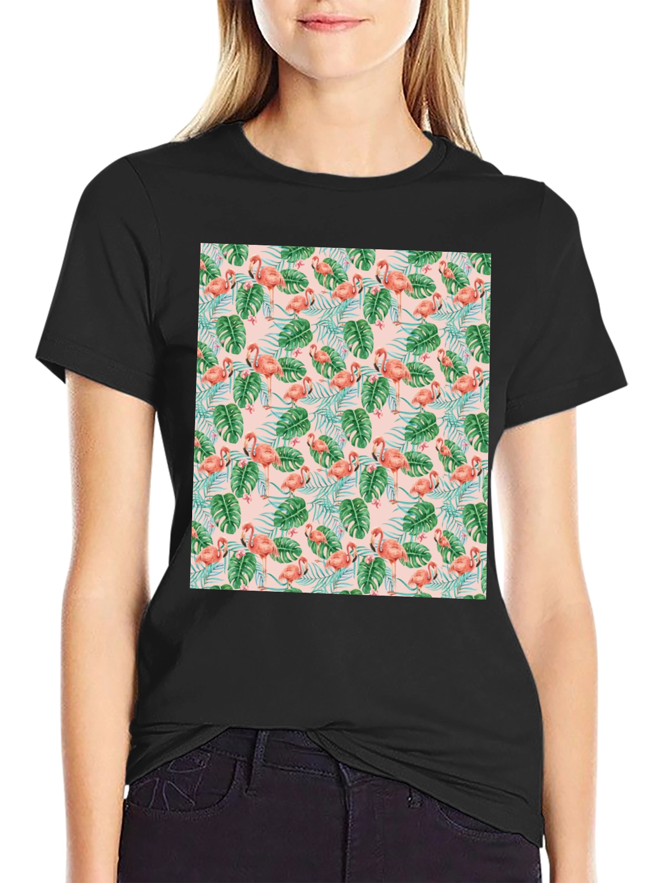 Tropical Flamingo T-Shirt - Vibrant Pattern