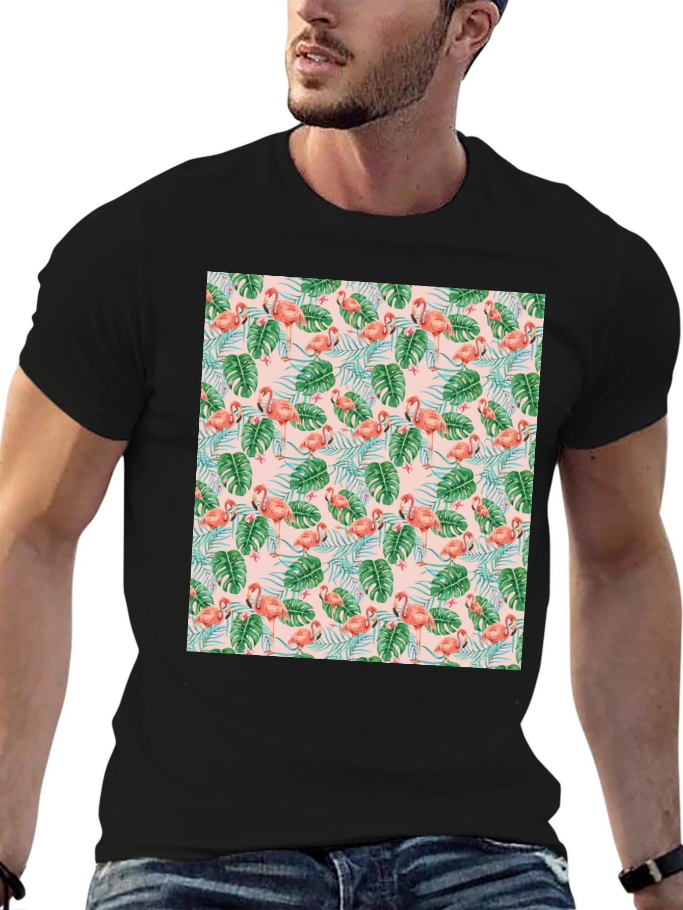 Tropical Flamingo T-Shirt - Vibrant Pattern