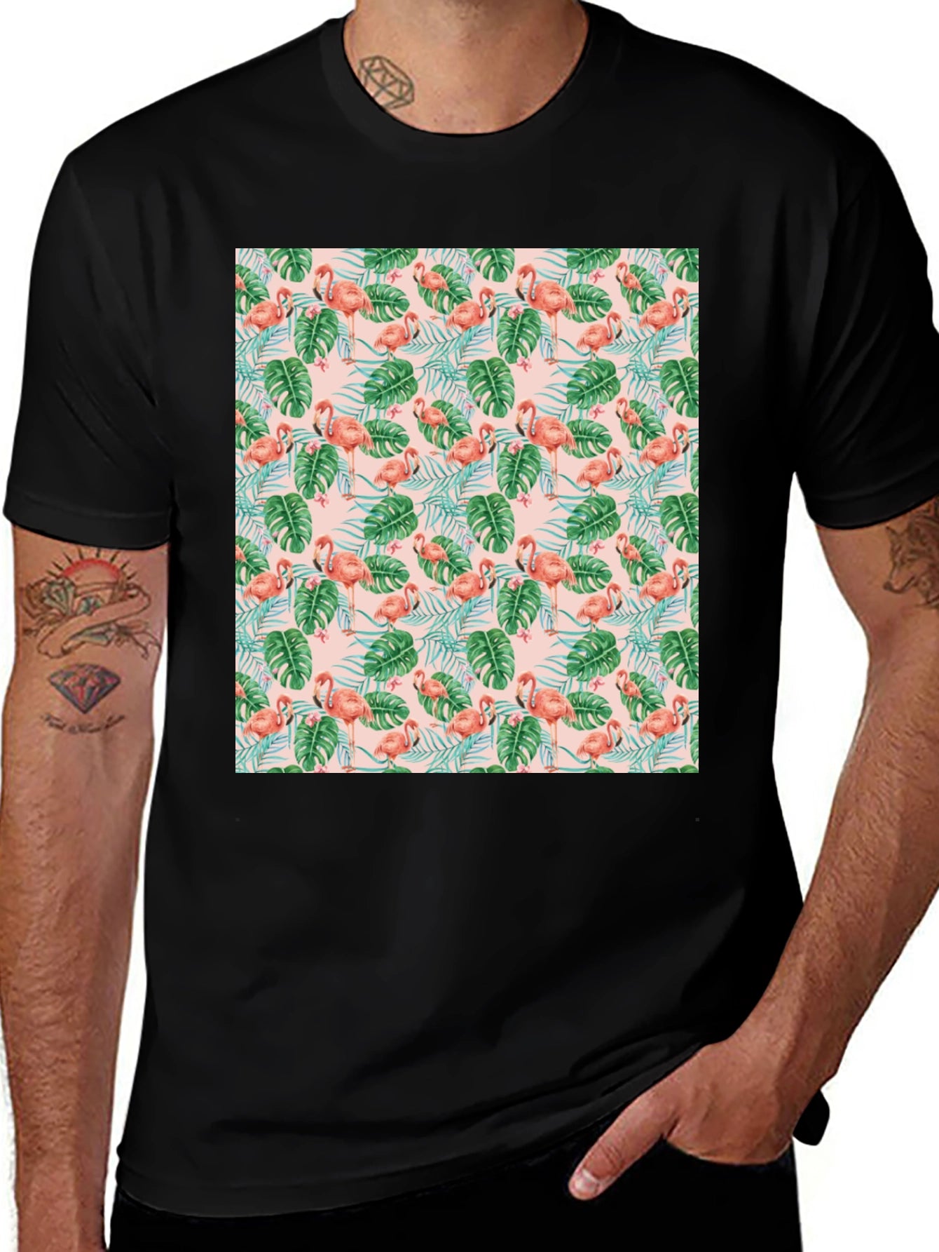 Tropical Flamingo T-Shirt - Vibrant Pattern