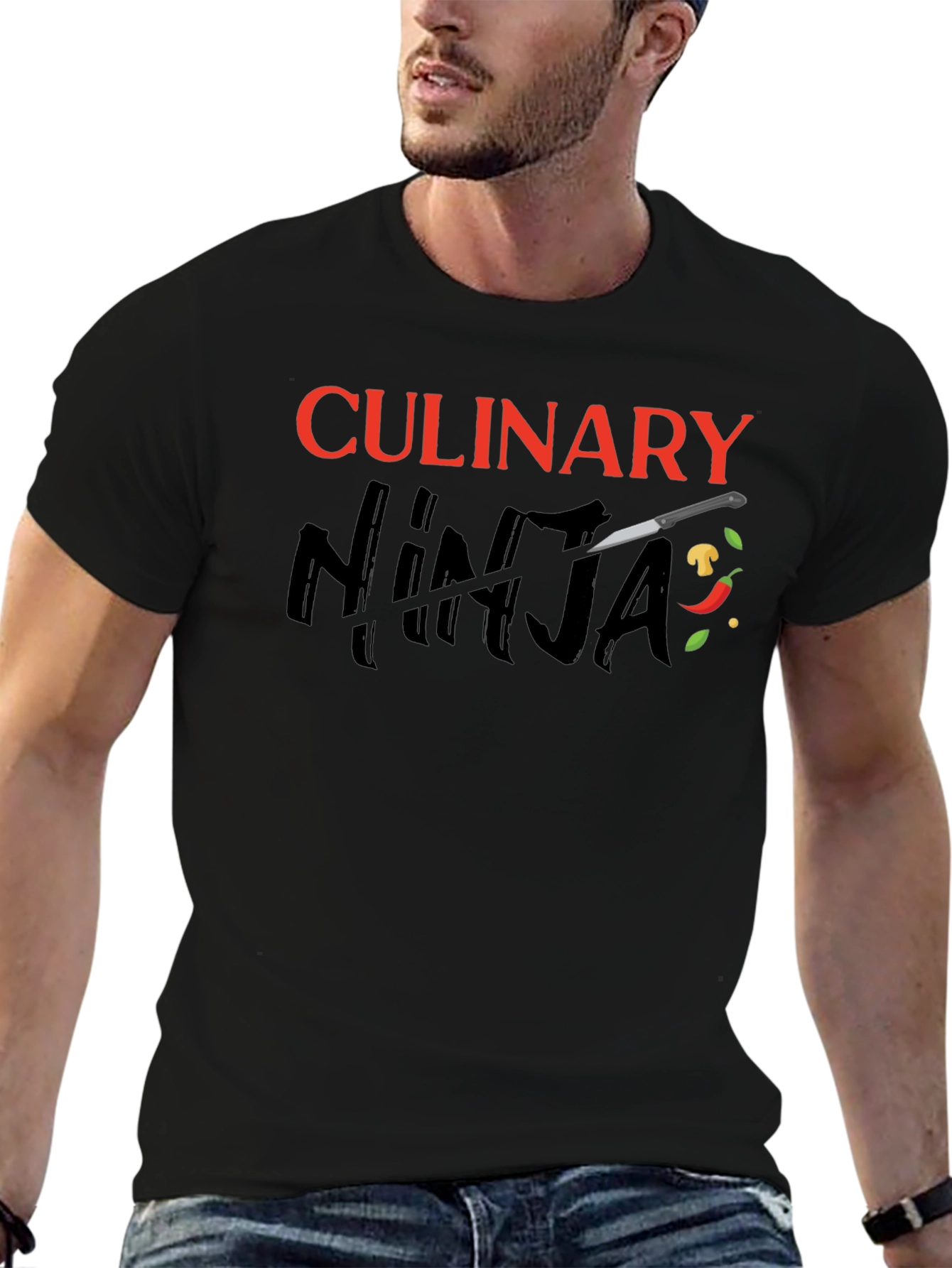 Culinary Ninja Black Graphic T-Shirt