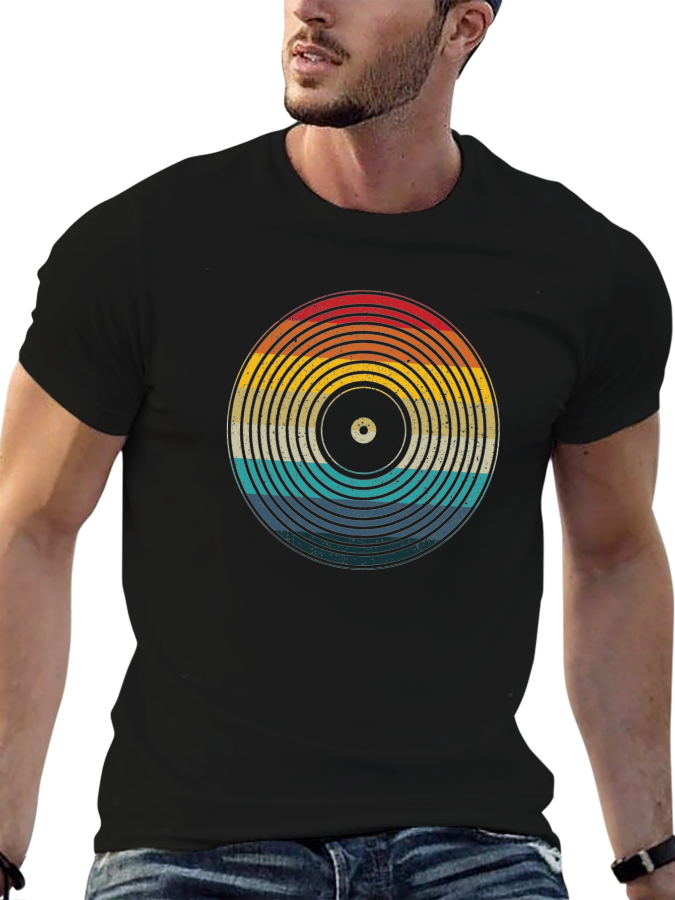 Retro Vinyl Record Graphic Tee