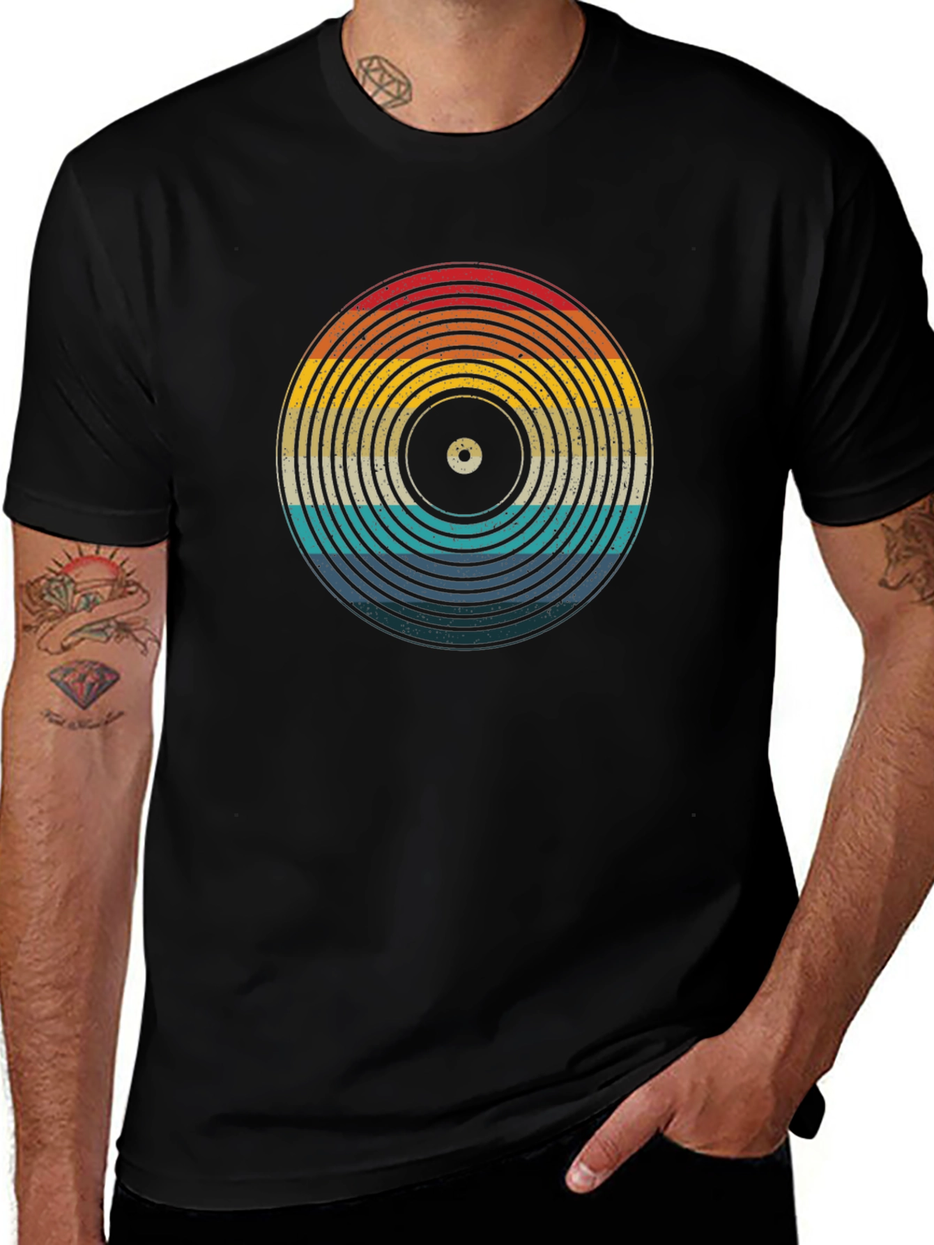 Retro Vinyl Record Graphic Tee