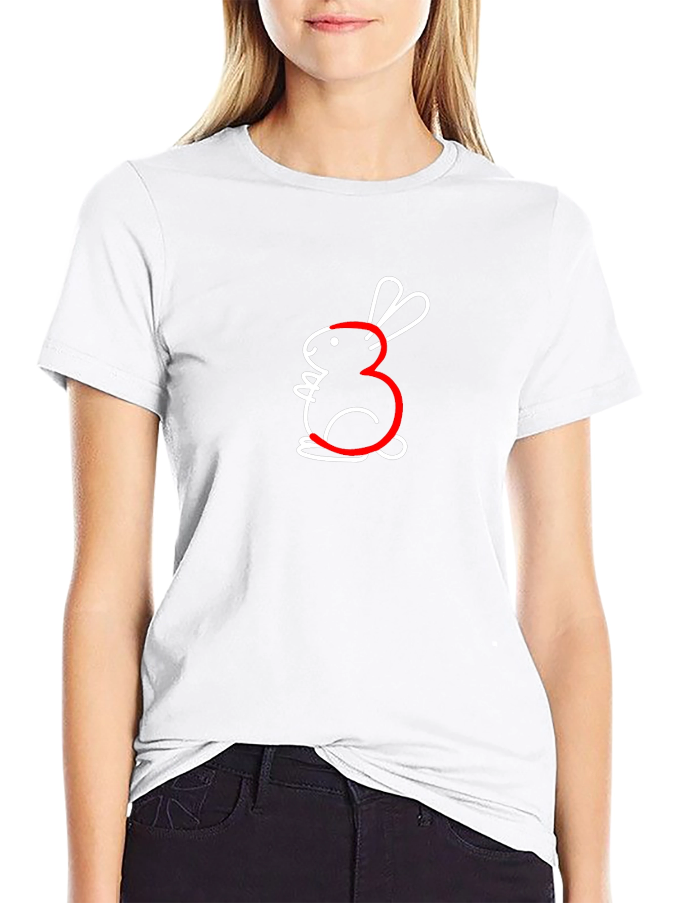 Funny Bunny Number 3 Graphic T-Shirt