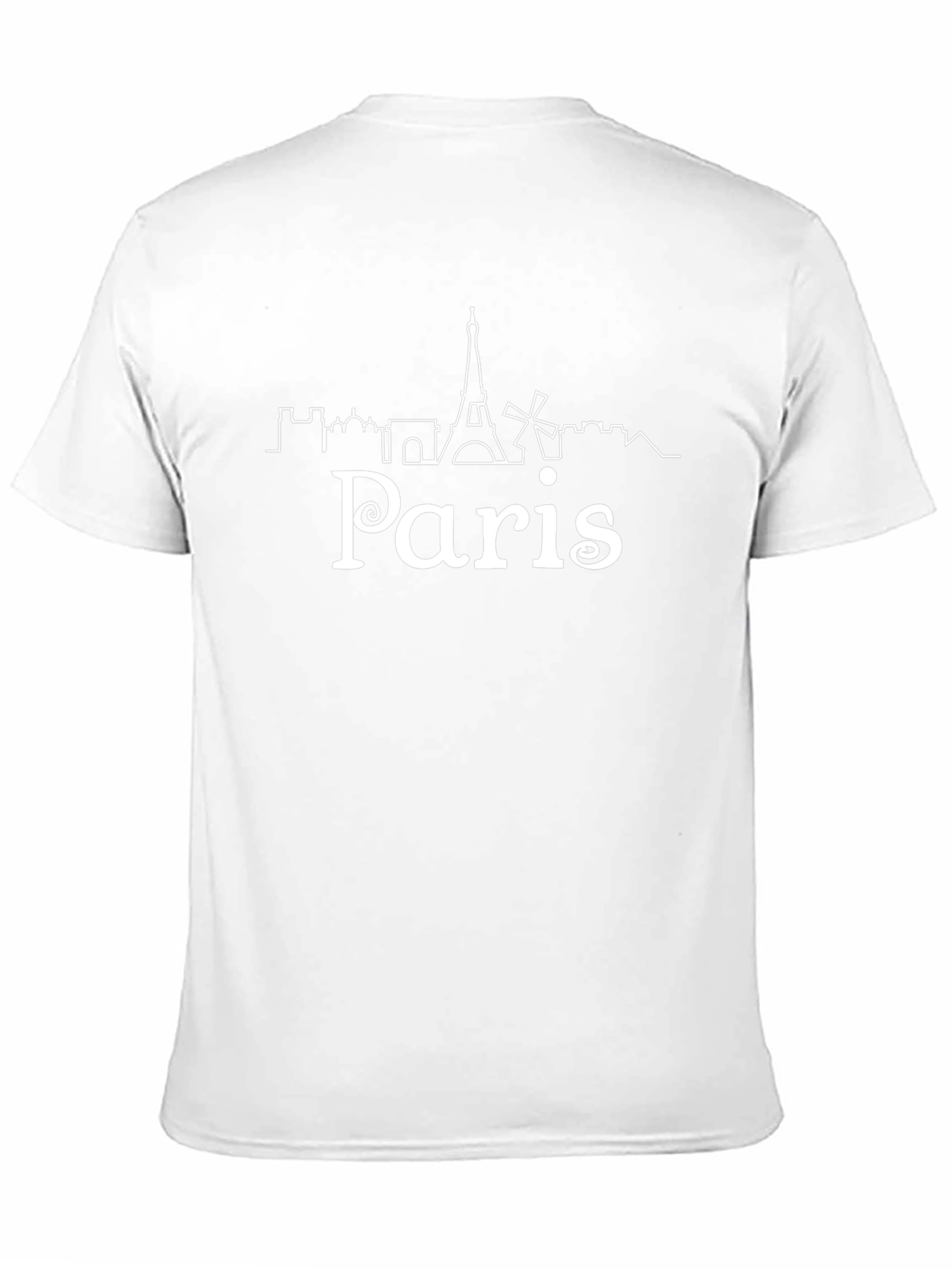 Paris Skyline Black T-Shirt
