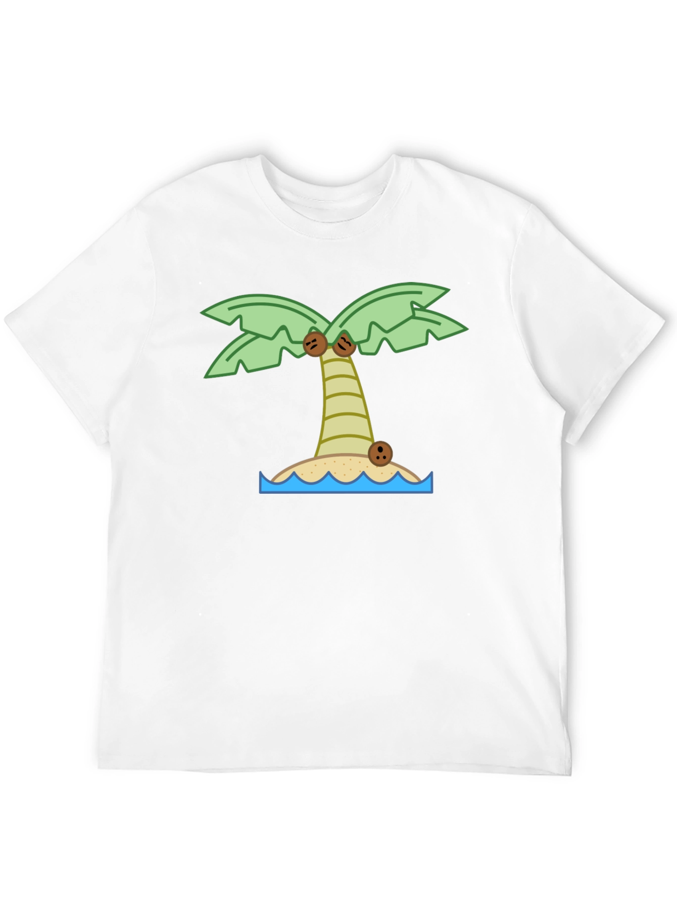 Tropical Island Palm Tree Graphic T-Shirt
