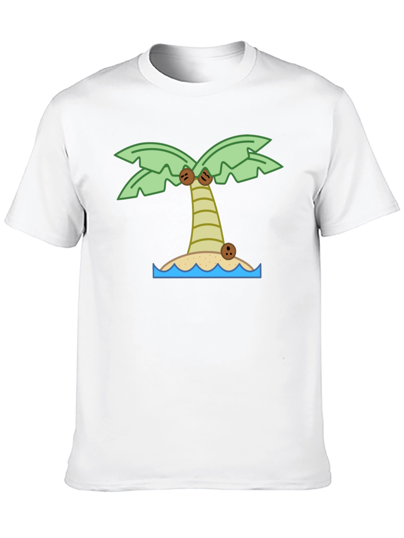Tropical Island Palm Tree Graphic T-Shirt