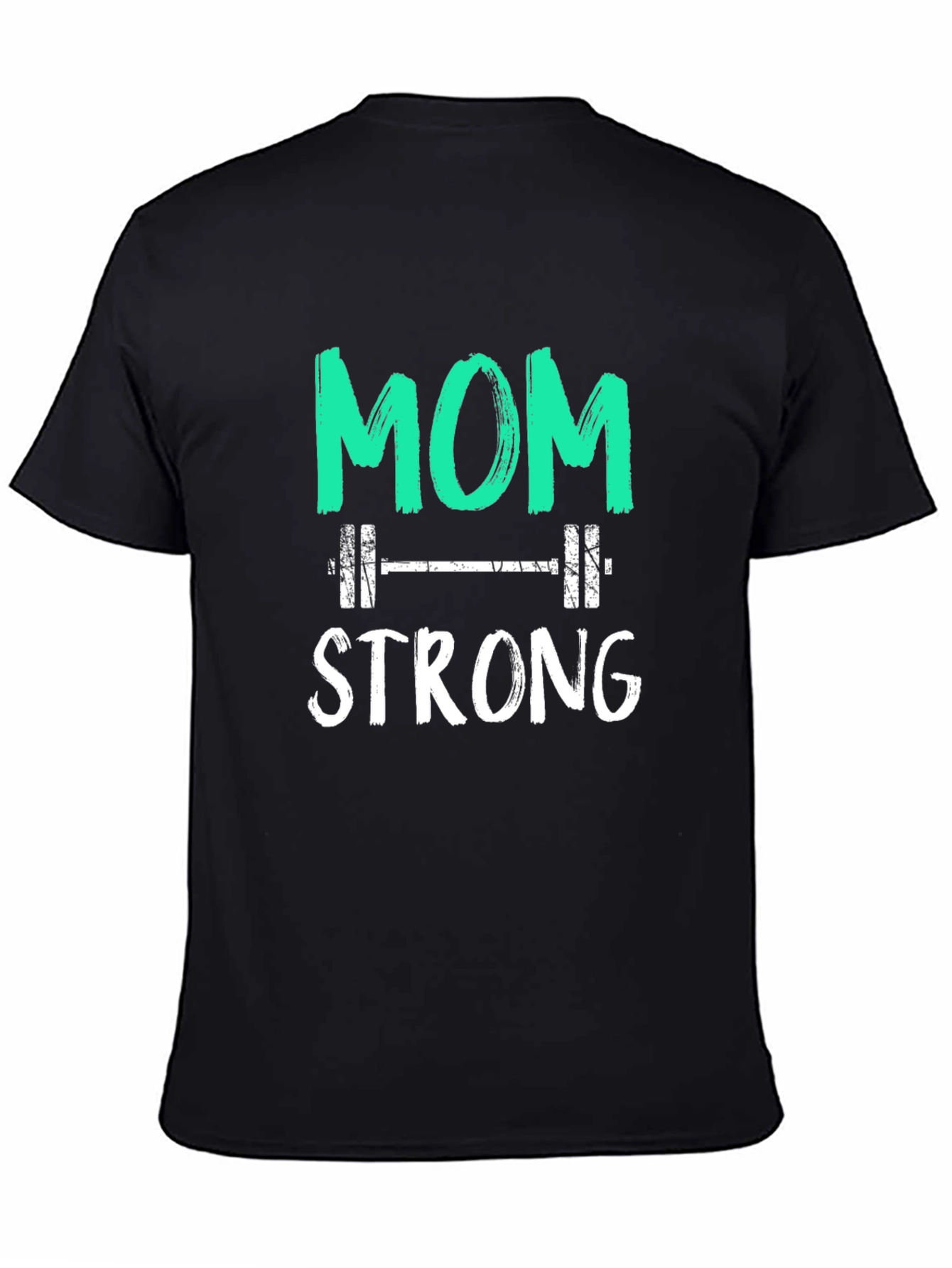 Mom Strong Graphic Tee - Weightlifting Design