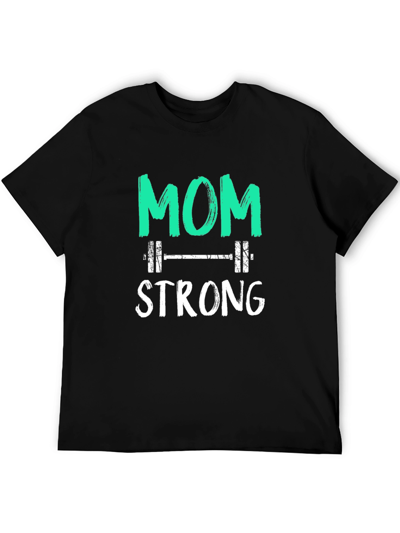 Mom Strong Graphic Tee - Weightlifting Design