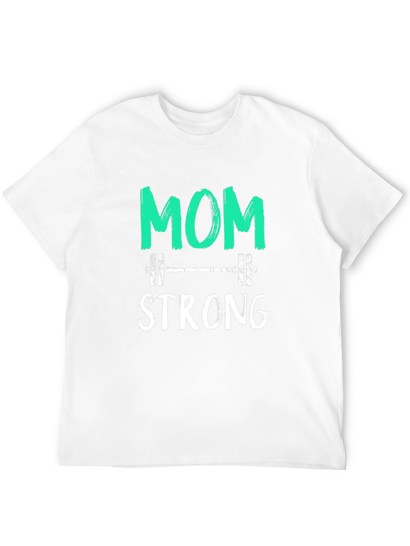 Mom Strong Graphic Tee - Weightlifting Design