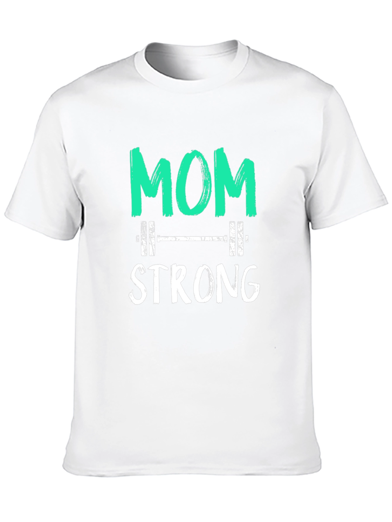 Mom Strong Graphic Tee - Weightlifting Design