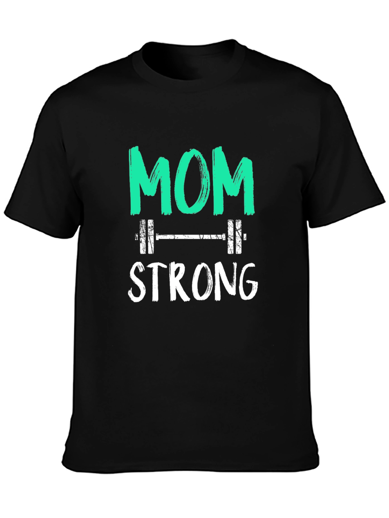 Mom Strong Graphic Tee - Weightlifting Design