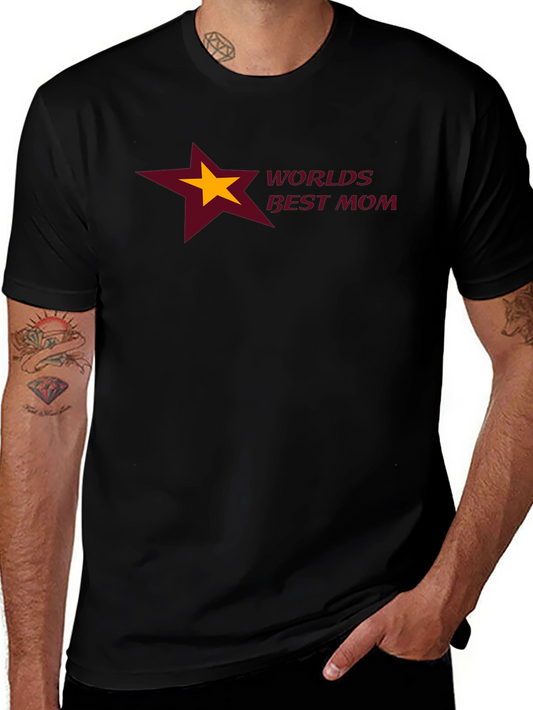Worlds Best Mom T-Shirt - Star Design