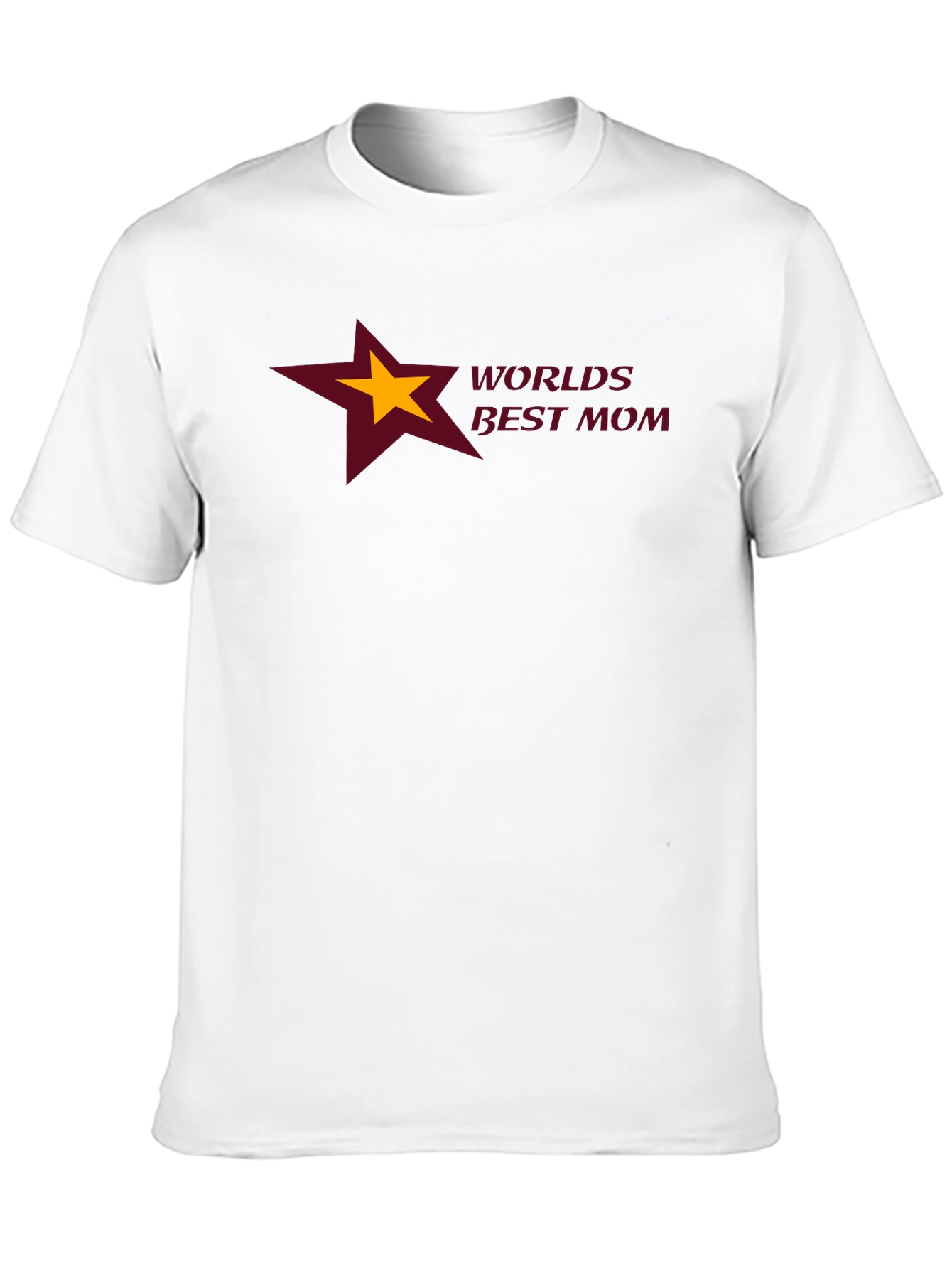 Worlds Best Mom T-Shirt - Star Design