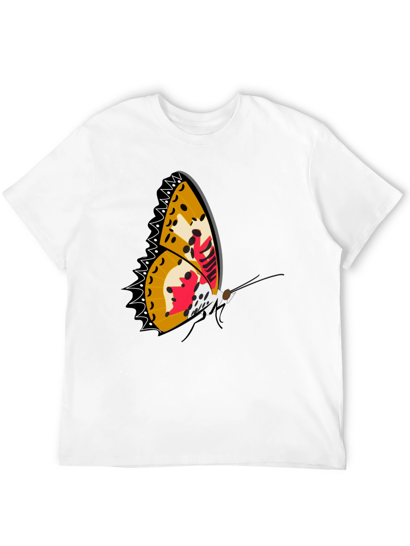 Butterfly Graphic Print Black T-Shirt