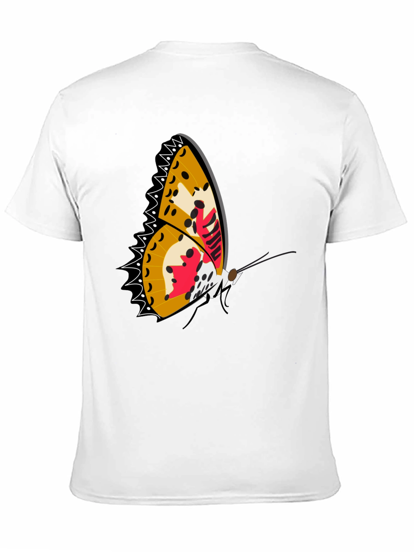 Butterfly Graphic Print Black T-Shirt