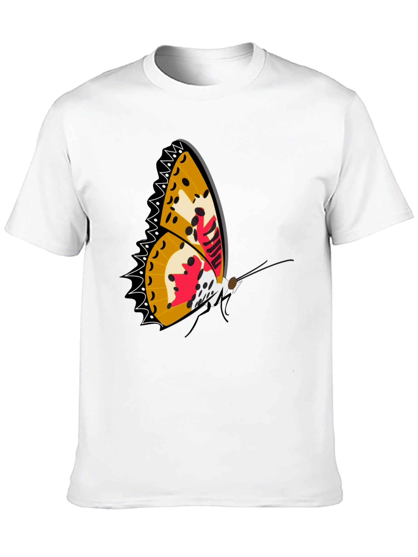 Butterfly Graphic Print Black T-Shirt