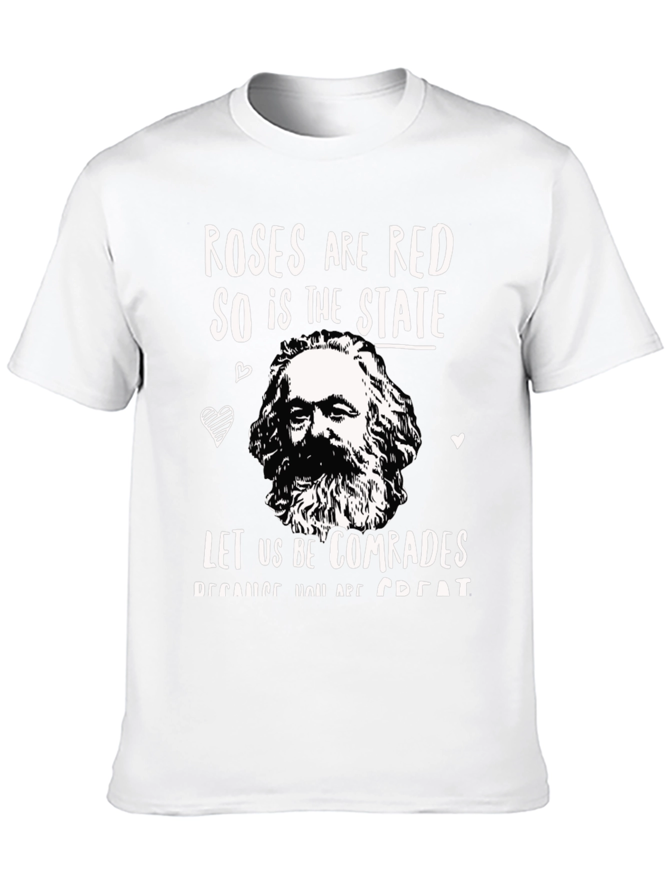 Roses are Red T-Shirt - Karl Marx Comrades Tee