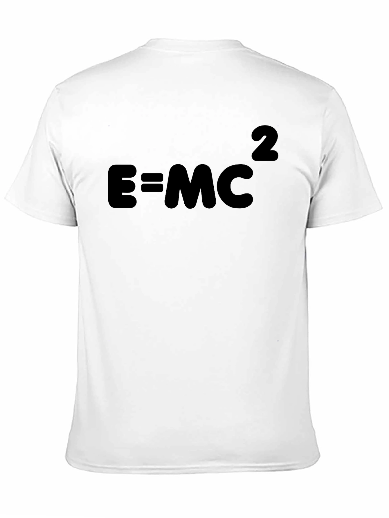 E=MC2 Black Cotton Tee - Science Geek Shirt