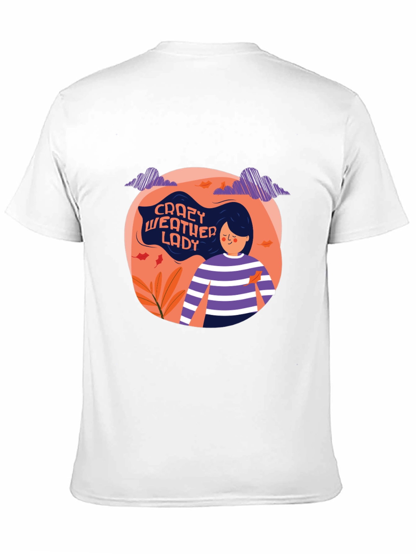 Crazy Weather Lady Graphic T-Shirt