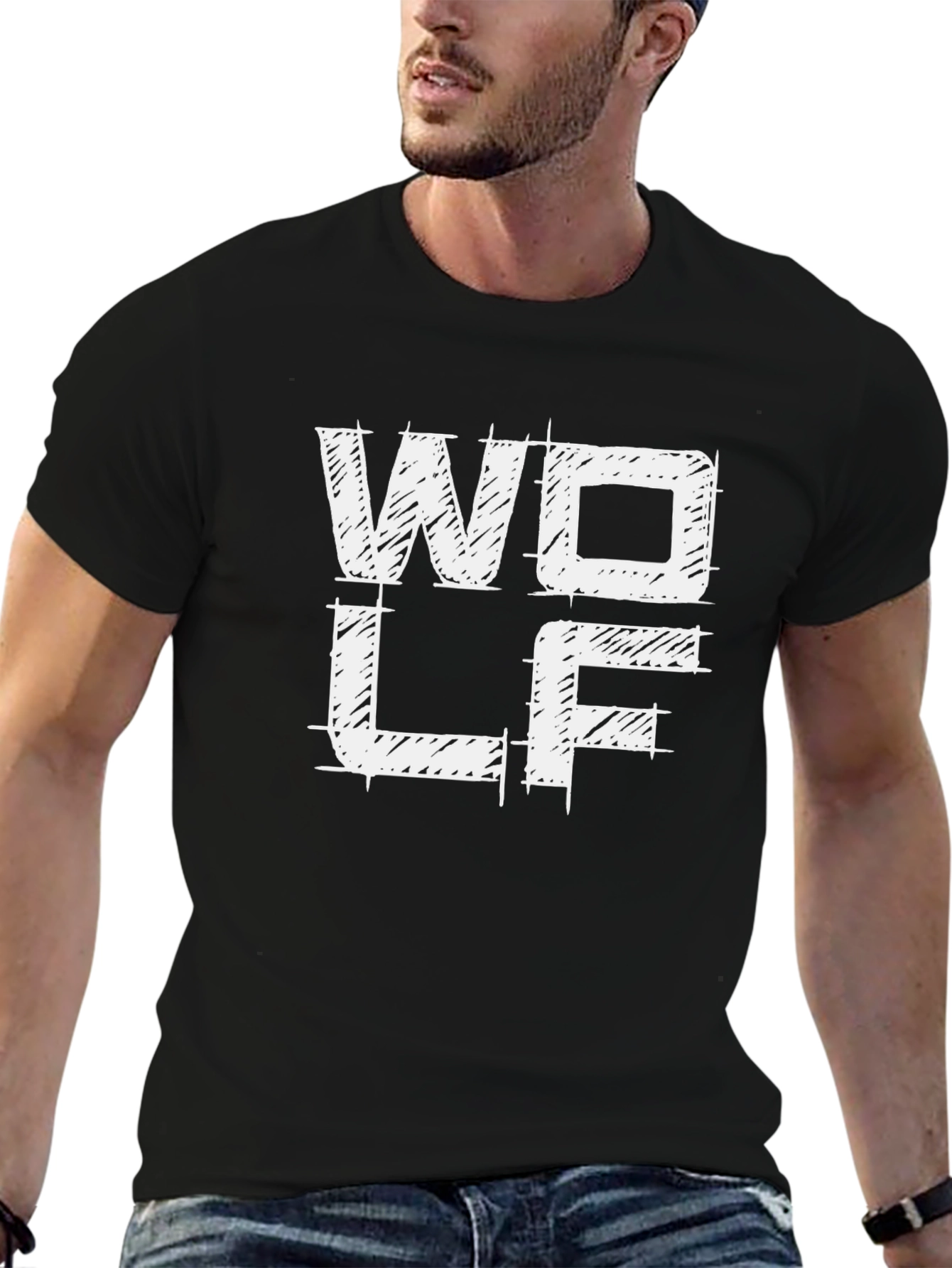 Wolf Graphic T-Shirt - Mens Short Sleeve Tee