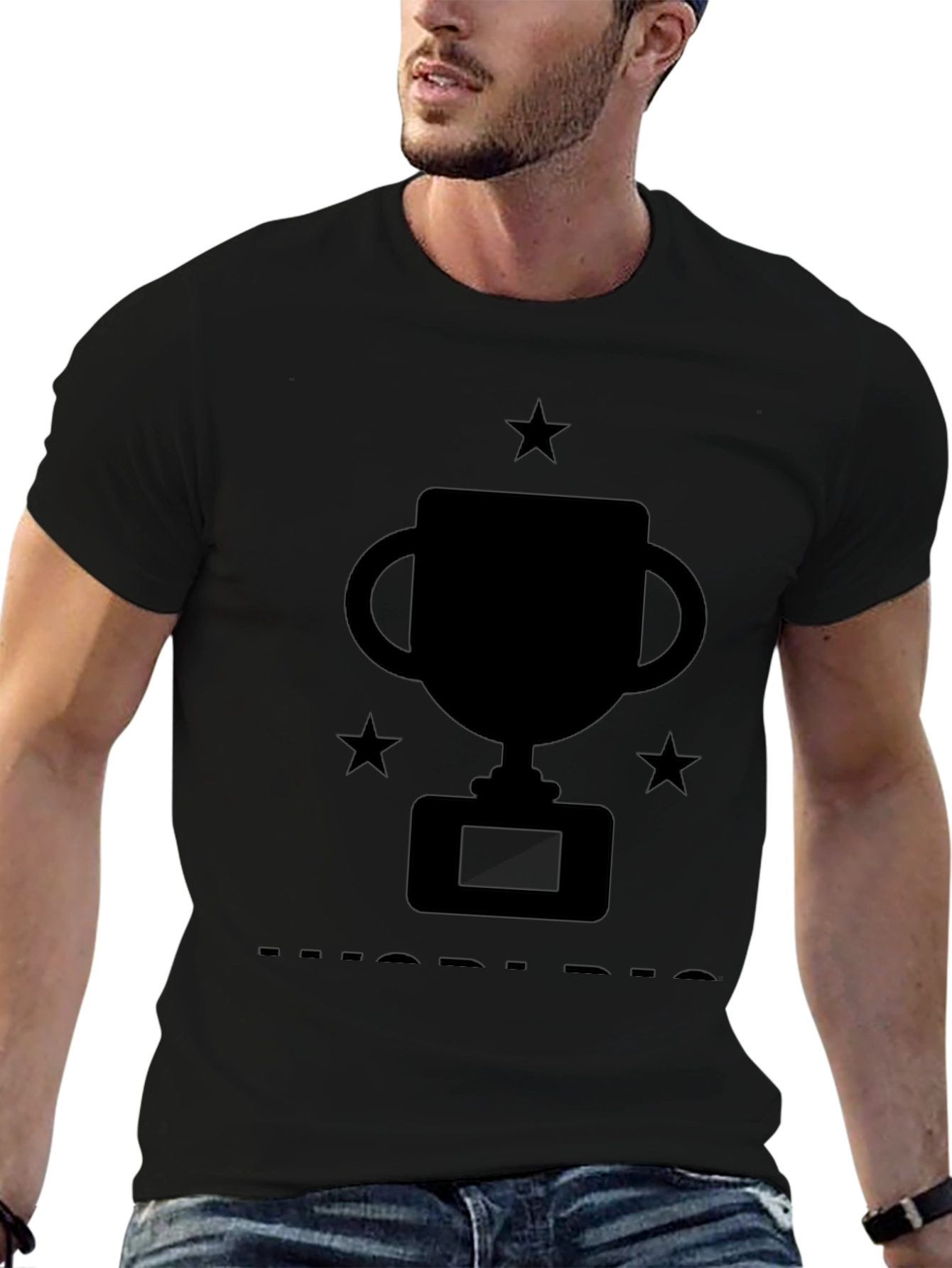 Trophy Graphic T-Shirt - Black Cotton Tee