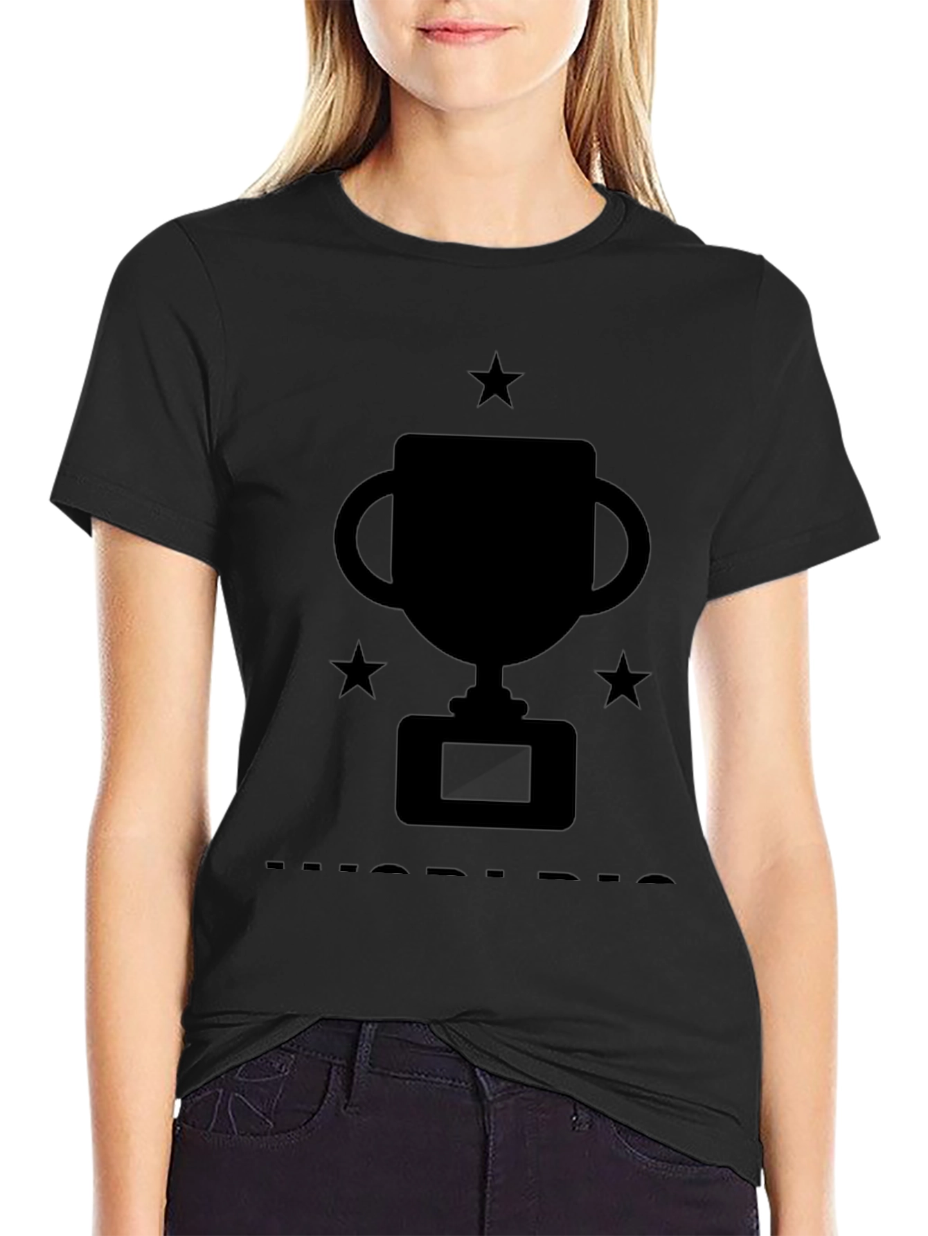 Trophy Graphic T-Shirt - Black Cotton Tee