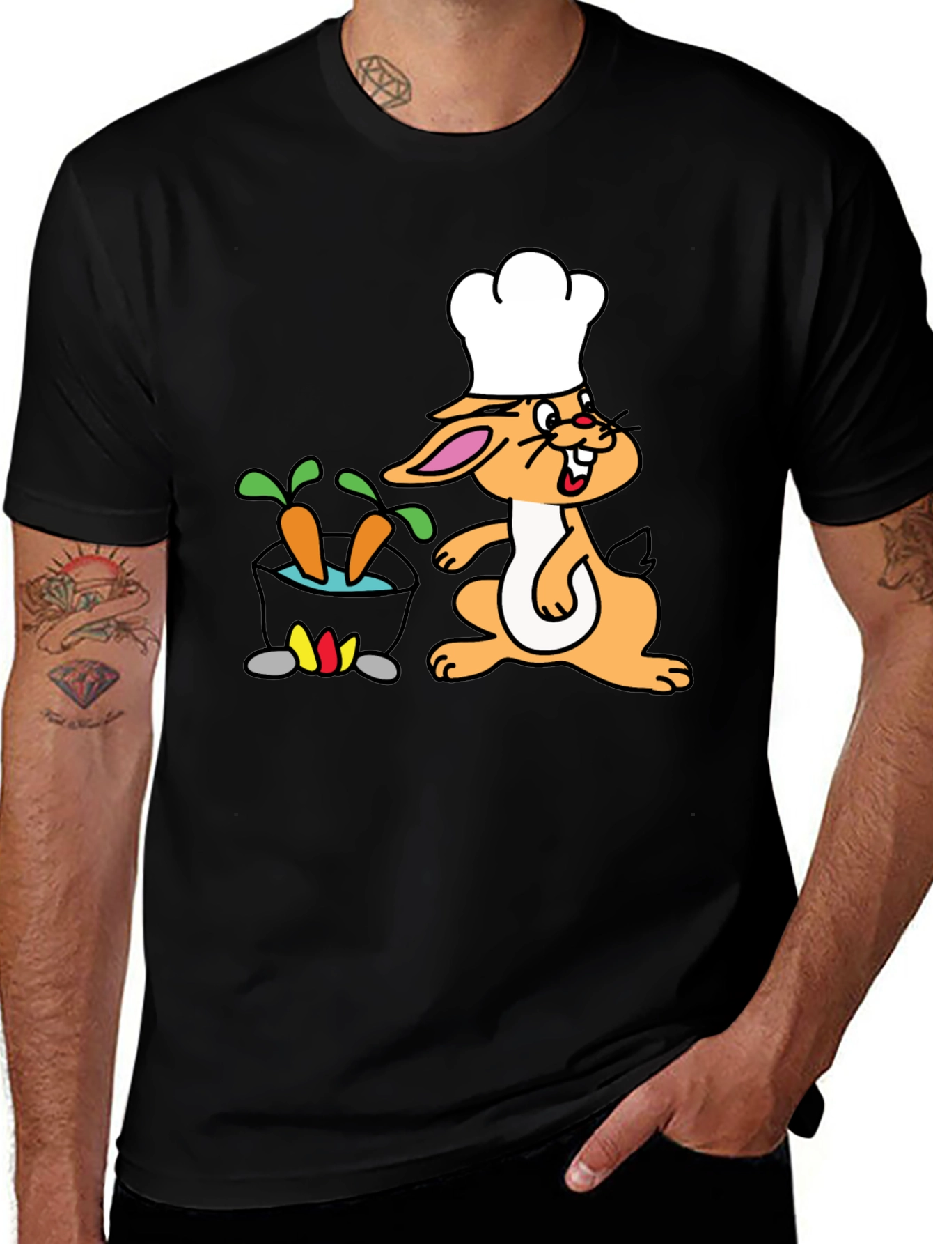 Chef Bunny T-Shirt - Cook Carrot Stew Funny Tee