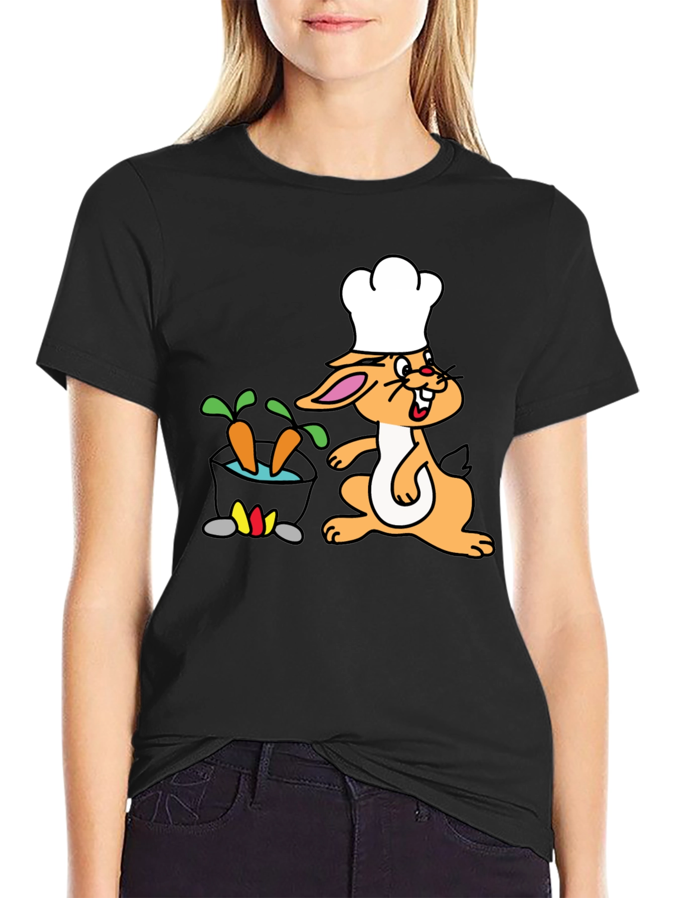 Chef Bunny T-Shirt - Cook Carrot Stew Funny Tee