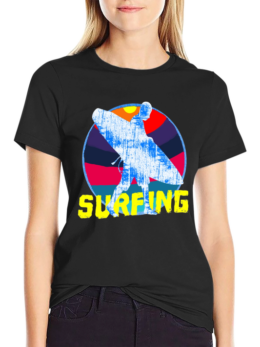 Surfing Graphic T-Shirt - Retro Style