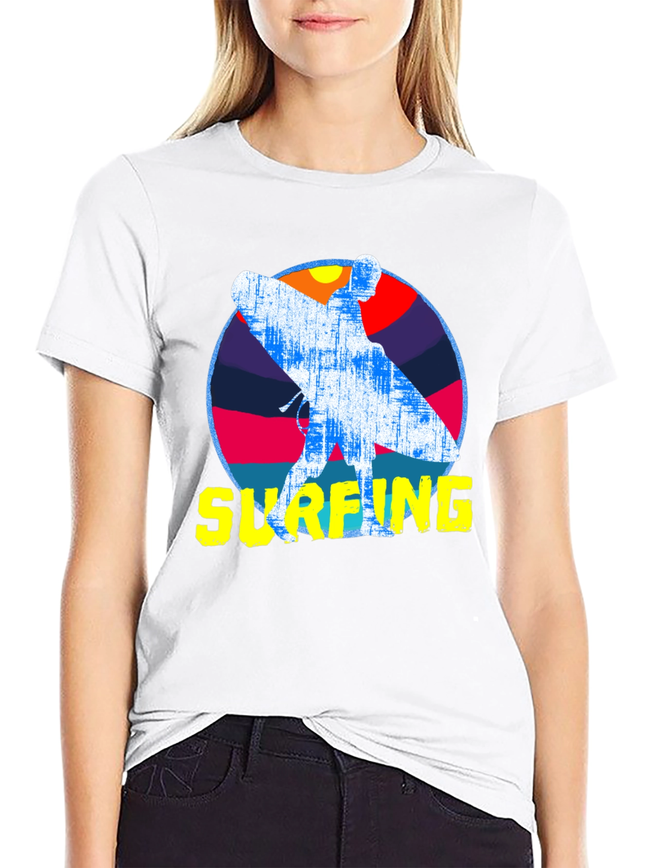 Surfing Graphic T-Shirt - Retro Style