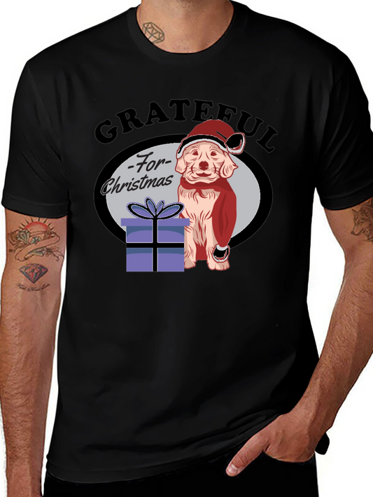 Grateful For Christmas Dog T-Shirt