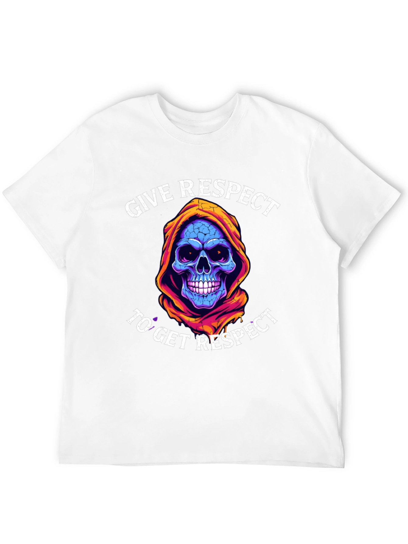 Give Respect T-Shirt: Skull Reaper Design