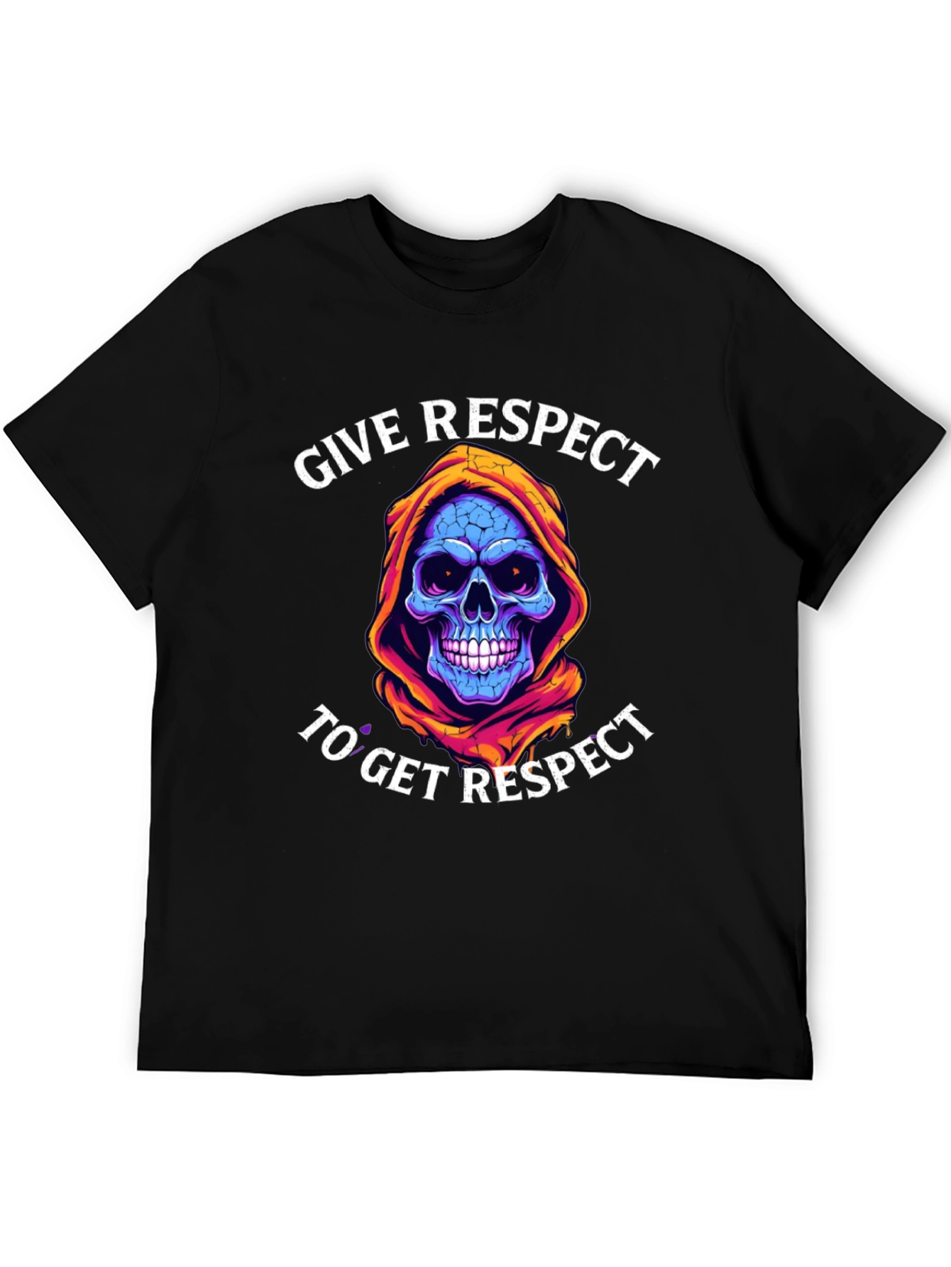 Give Respect T-Shirt: Skull Reaper Design