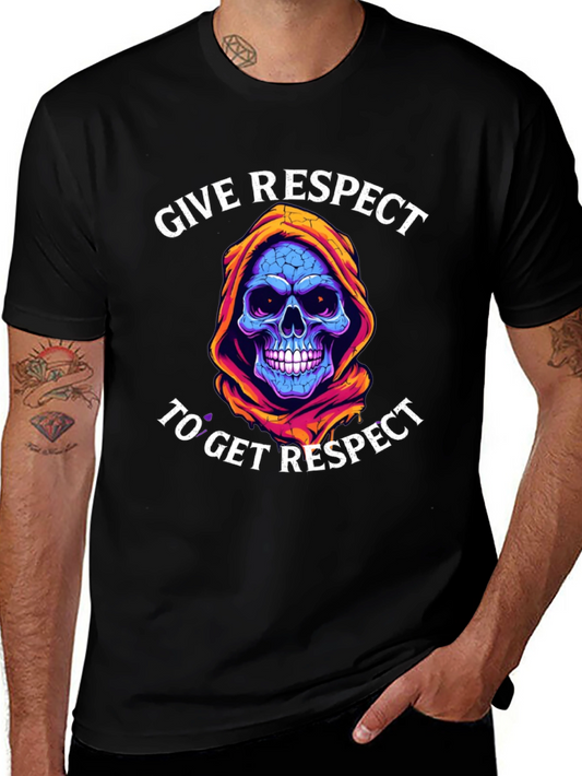 Give Respect T-Shirt: Skull Reaper Design